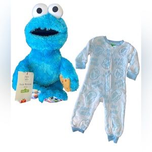 Issac Mizrahi Loves Sesame Street Cookie Monster Plush NWT & 18 Months O…
